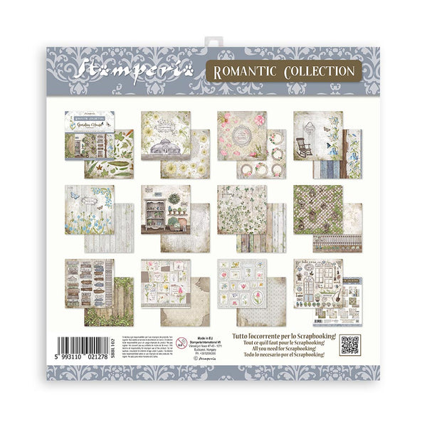 Stamperia GARDEN HOUSE 12x12 Double Faced Paper 10 Sheets + Bonus #SBBL102