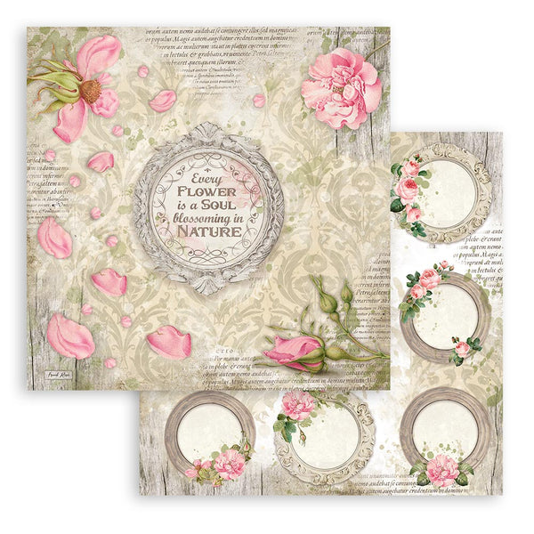 Stamperia GARDEN HOUSE 12x12 Double Faced Paper 10 Sheets + Bonus #SBBL102