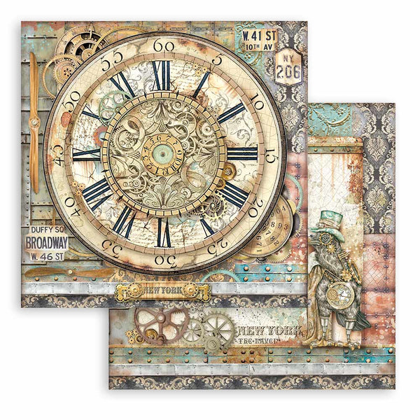Stamperia SIR VAGABOND AVIATOR 12X12 Double Faced Paper 10 Sheets + Bonus #SBBL112