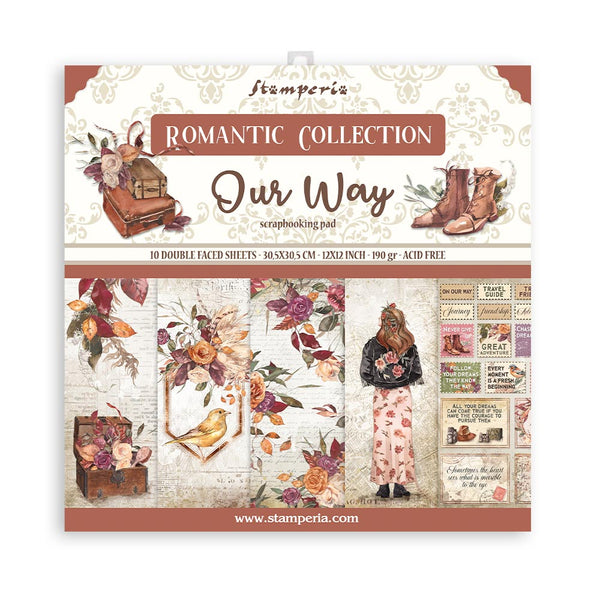 Stamperia OUR WAY 12X12 Double Faced Paper 10 Sheets + Bonus Sheets #SBBL115