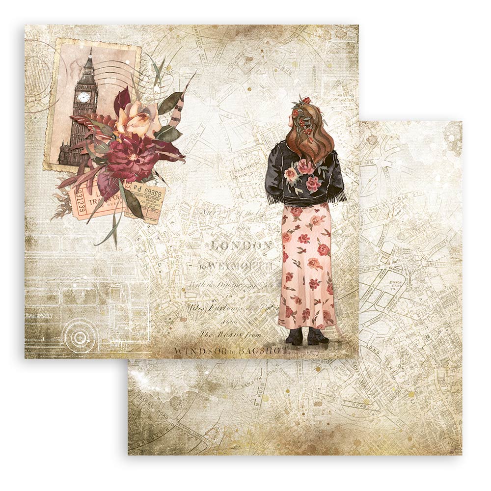 Stamperia OUR WAY 12X12 Double Faced Paper 10 Sheets + Bonus Sheets #SBBL115