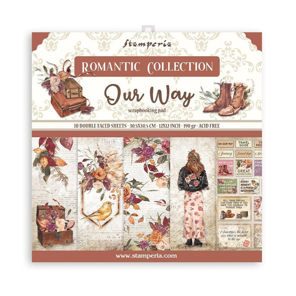 Stamperia OUR WAY 12X12 Double Faced Paper 10 Sheets + Bonus Sheets #SBBL115