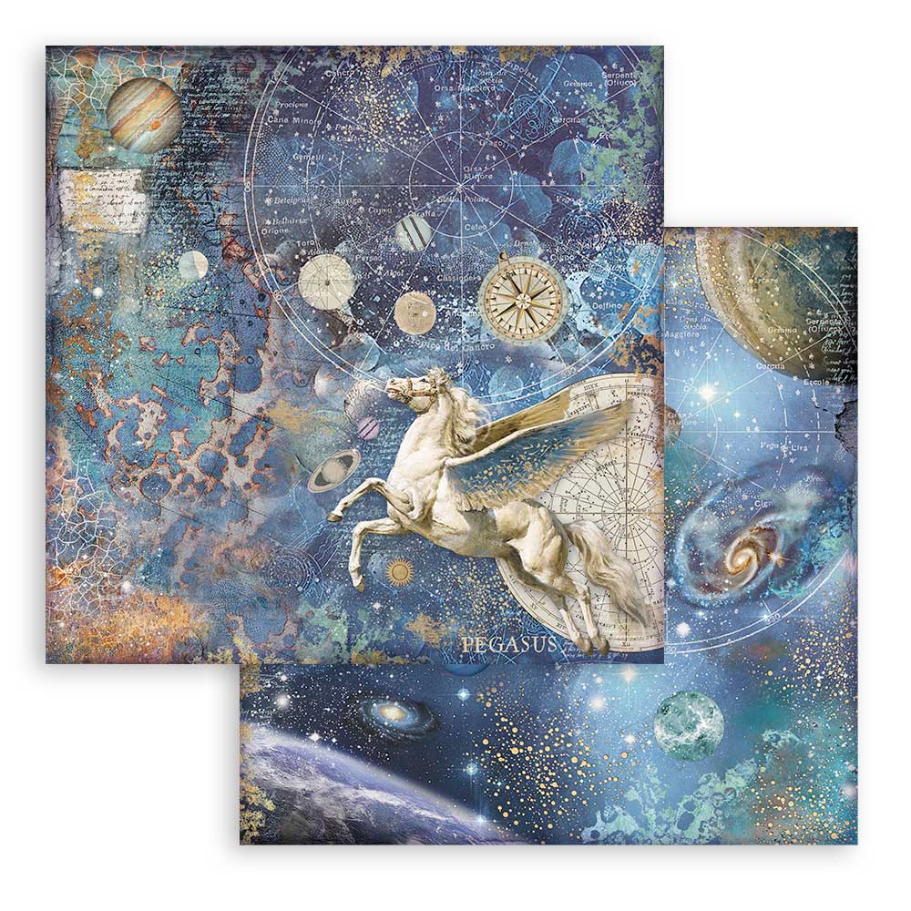 Stamperia COSMOS INFINITY 12X12 Double Faced Paper 10 Sheets + Bonus #SBBL118