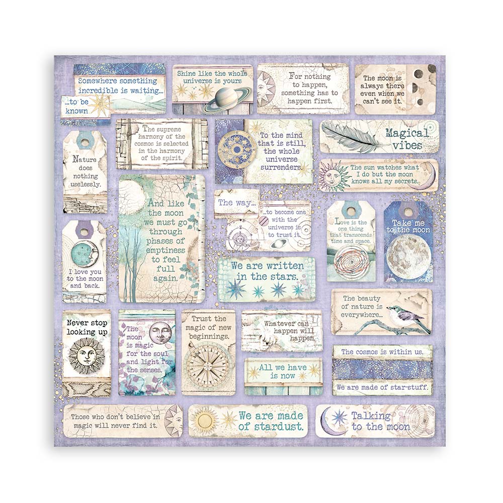 Stamperia COSMOS INFINITY 12X12 Double Faced Paper 10 Sheets + Bonus #SBBL118