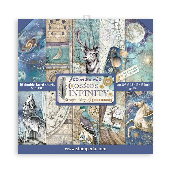 Stamperia COSMOS INFINITY 12X12 Double Faced Paper 10 Sheets + Bonus #SBBL118