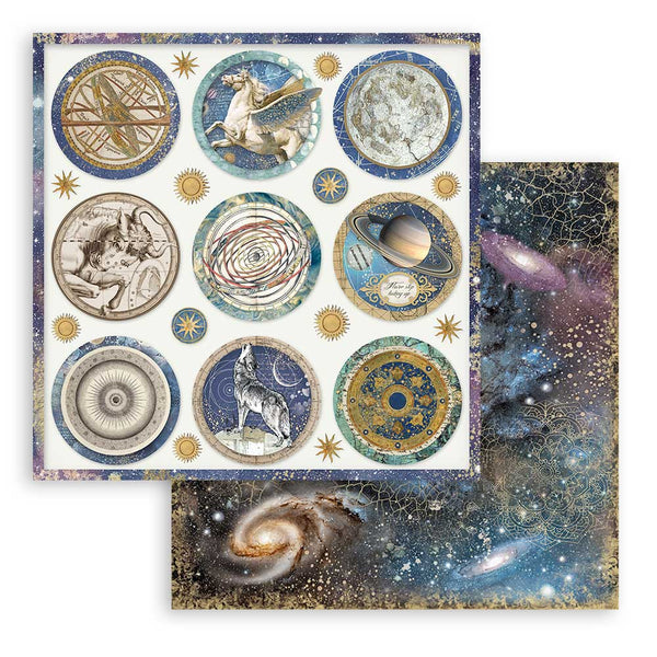 Stamperia COSMOS INFINITY 12X12 Double Faced Paper 10 Sheets + Bonus #SBBL118