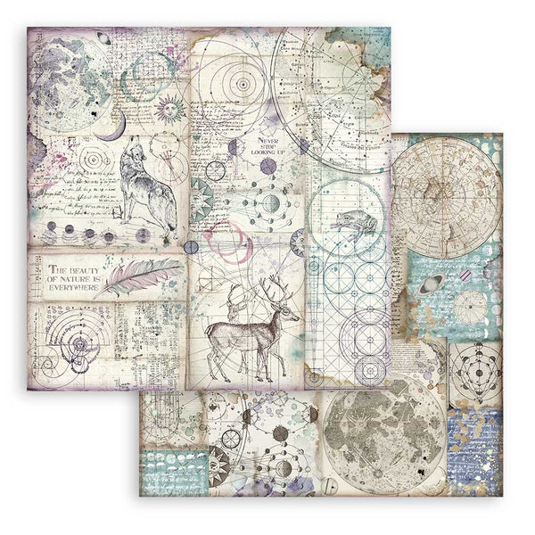 Stamperia COSMOS INFINITY 12X12 Double Faced Paper 10 Sheets + Bonus #SBBL118
