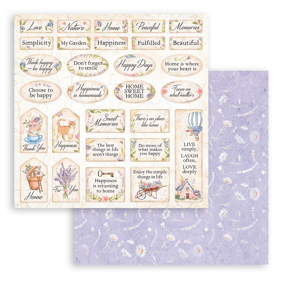 Stamperia Create Happiness WELCOME HOME 12X12 Double Faced Paper 10 Sheets + Bonus #SBBL129