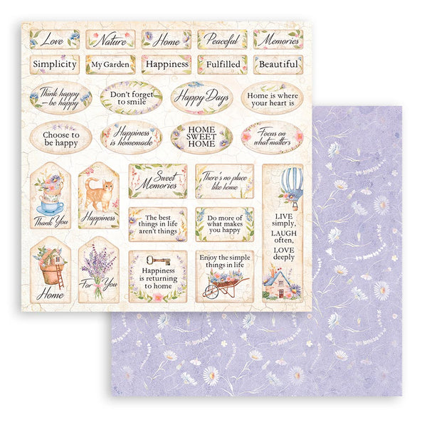 Stamperia Create Happiness WELCOME HOME 12X12 Double Faced Paper 10 Sheets + Bonus #SBBL129