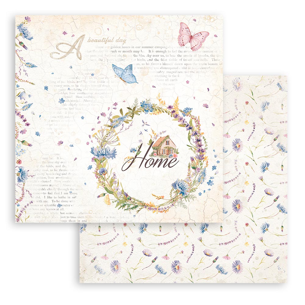 Stamperia Create Happiness WELCOME HOME 12X12 Double Faced Paper 10 Sheets + Bonus #SBBL129