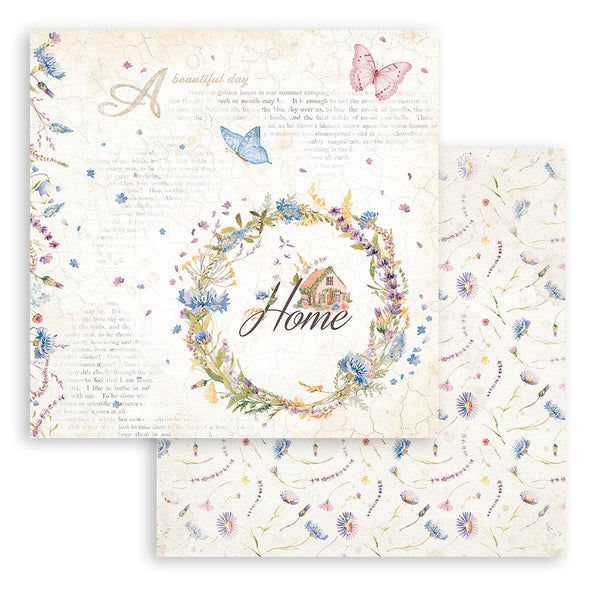 Stamperia Create Happiness WELCOME HOME 12X12 Double Faced Paper 10 Sheets + Bonus #SBBL129