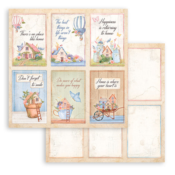 Stamperia Create Happiness WELCOME HOME 12X12 Double Faced Paper 10 Sheets + Bonus #SBBL129