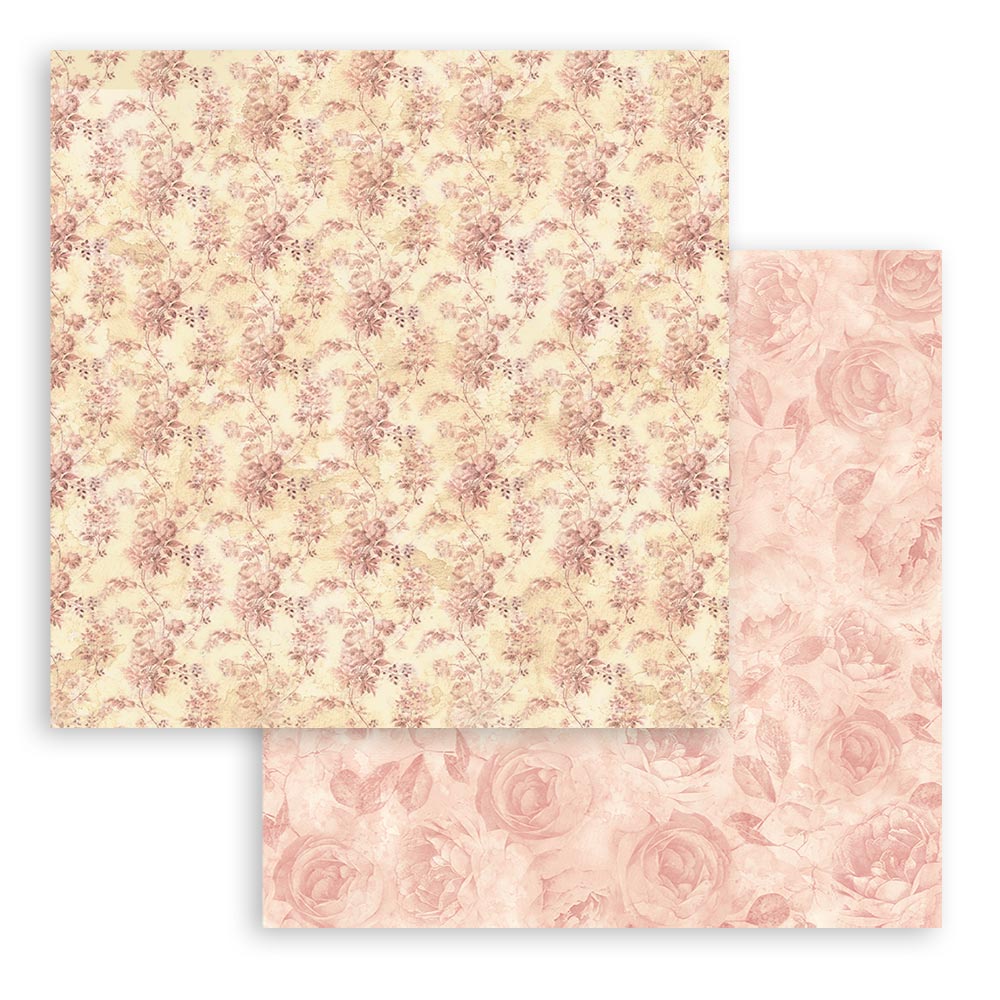 Stamperia SHABBY ROSE 12x12 Double Faced Scrapbook Paper 10 PCS + Bonus SBBL12