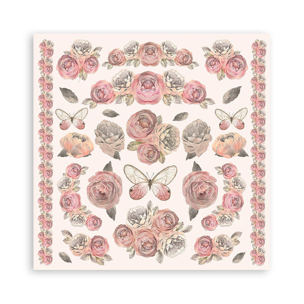 Stamperia SHABBY ROSE 12x12 Double Faced Scrapbook Paper 10 PCS + Bonus SBBL12