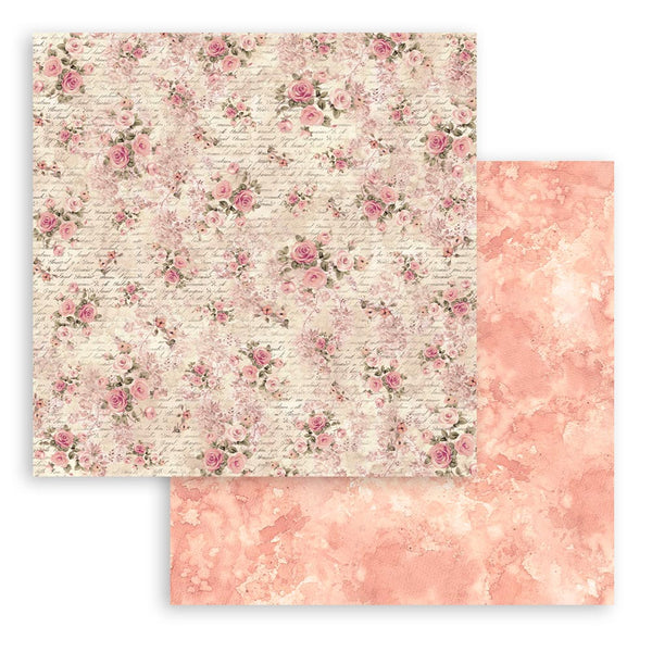 Stamperia SHABBY ROSE 12x12 Double Faced Scrapbook Paper 10 PCS + Bonus SBBL12