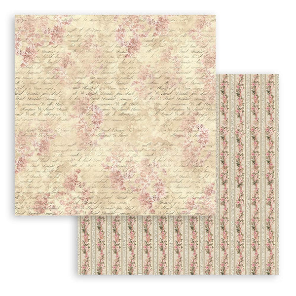 Stamperia SHABBY ROSE 12x12 Double Faced Scrapbook Paper 10 PCS + Bonus SBBL12