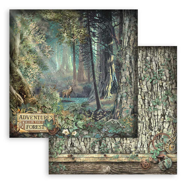 Stamperia MAGIC FOREST 12x12 Doublesided Paper 10 PCS + Bonus #SBBL130