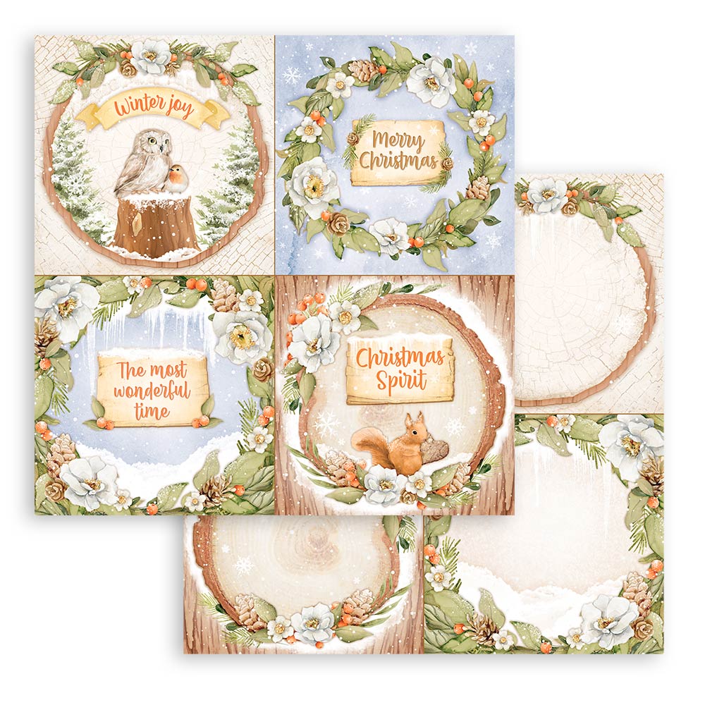 Stamperia Christmas WINTER VALLEY 12x12 Double Faced Scrapbook Paper 10 PCS+Bonus #SBBL139