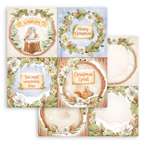 Stamperia Christmas WINTER VALLEY 12x12 Double Faced Scrapbook Paper 10 PCS+Bonus #SBBL139