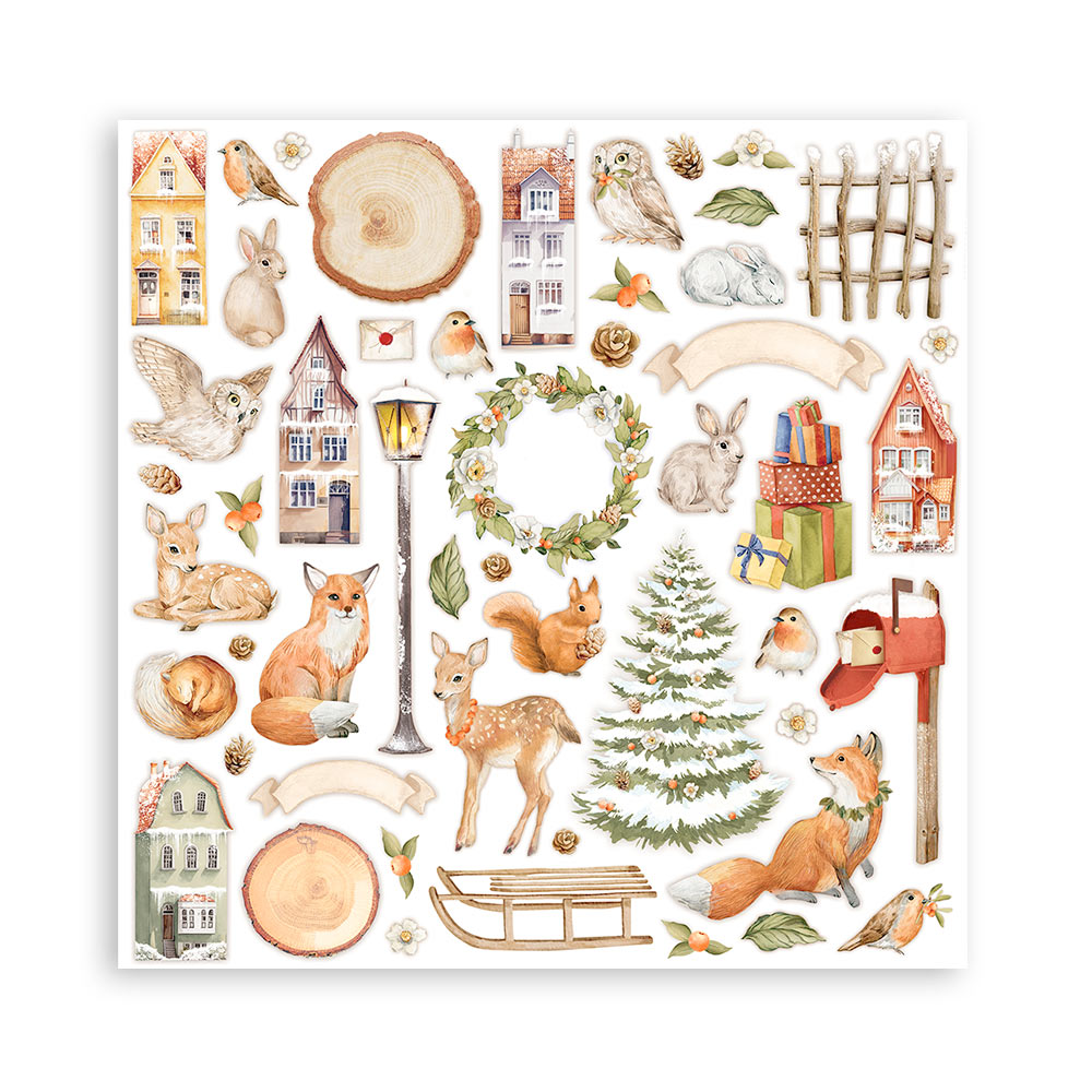 Stamperia Christmas WINTER VALLEY 12x12 Double Faced Scrapbook Paper 10 PCS+Bonus #SBBL139