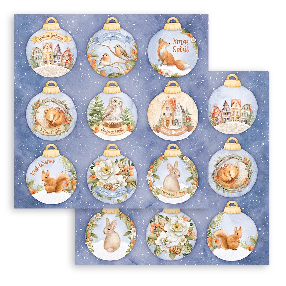 Stamperia Christmas WINTER VALLEY 12x12 Double Faced Scrapbook Paper 10 PCS+Bonus #SBBL139