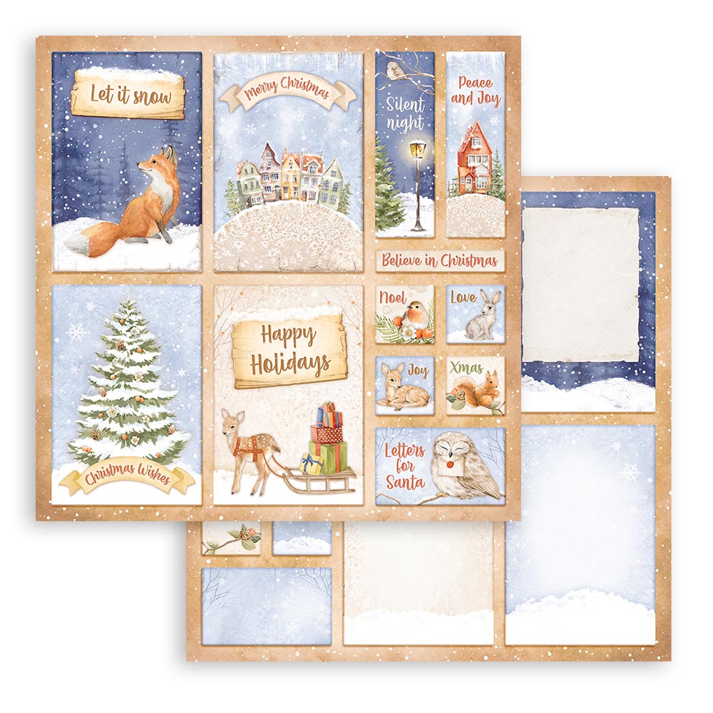 Stamperia Christmas WINTER VALLEY 12x12 Double Faced Scrapbook Paper 10 PCS+Bonus #SBBL139