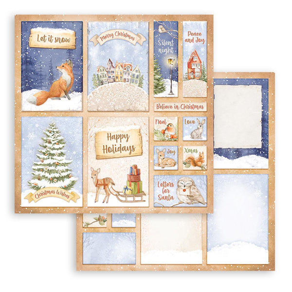 Stamperia Christmas WINTER VALLEY 12x12 Double Faced Scrapbook Paper 10 PCS+Bonus #SBBL139