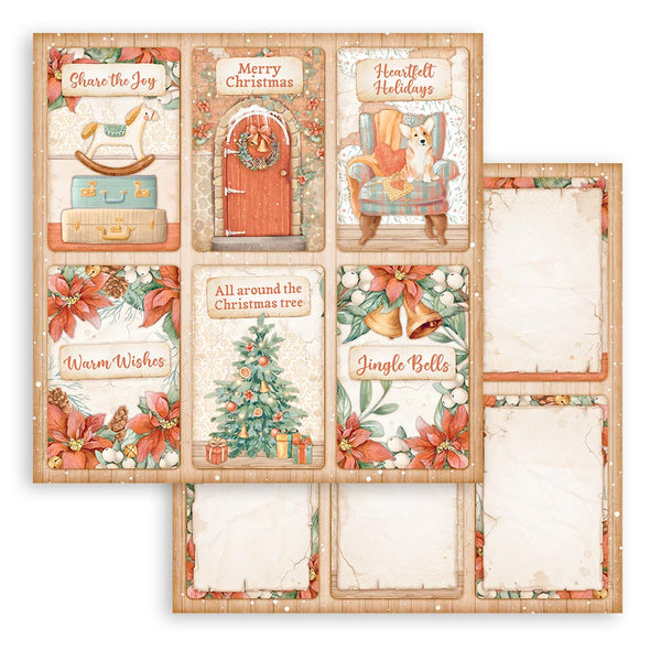 Stamperia ALL Around CHRISTMAS 12x12 Double Faced Scrapbook Paper 10 PCS+Bonus #SBBL140