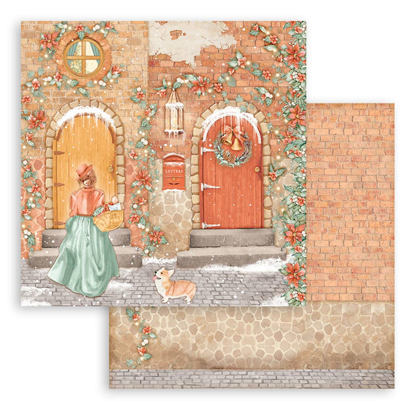 Stamperia ALL Around CHRISTMAS 12x12 Double Faced Scrapbook Paper 10 PCS+Bonus #SBBL140