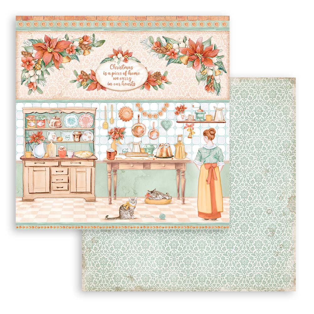 Stamperia ALL Around CHRISTMAS 12x12 Double Faced Scrapbook Paper 10 PCS+Bonus #SBBL140