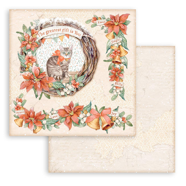 Stamperia ALL Around CHRISTMAS 12x12 Double Faced Scrapbook Paper 10 PCS+Bonus #SBBL140