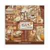 Stamperia Coffee and Chocolate scrapbooking paper pad with vintage-themed design on a white background.