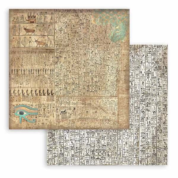 Stamperia FORTUNE LAND OF PHARAOHS Backgrounds 12x12 Double Faced Scrapbook Paper 10 PCS + Bonus SBBL154