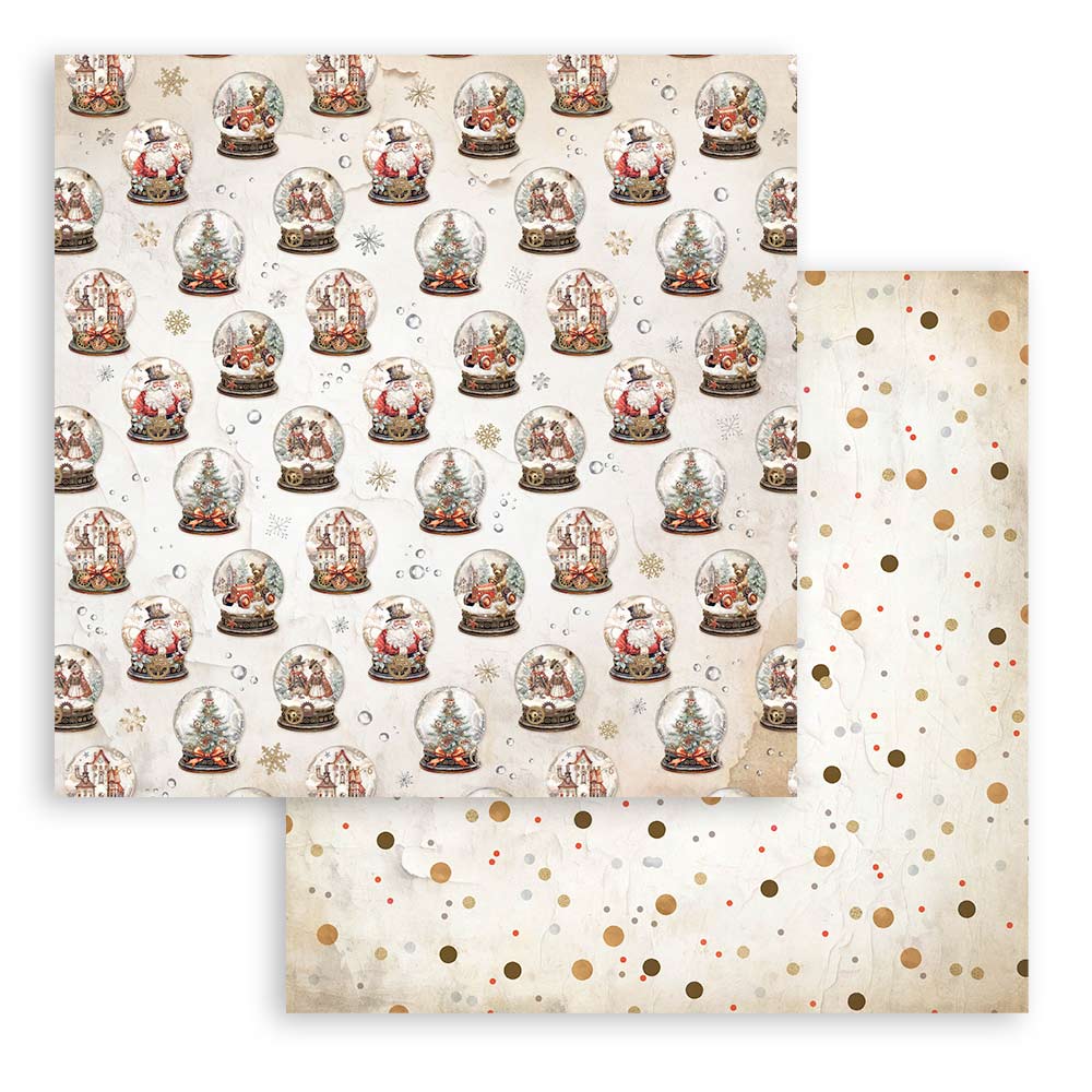 Stamperia GEAR UP FOR CHRISTMAS Maxi Background Selection 12x12 Double Faced Scrapbook Paper 10 PCS+Bonus #SBBL157