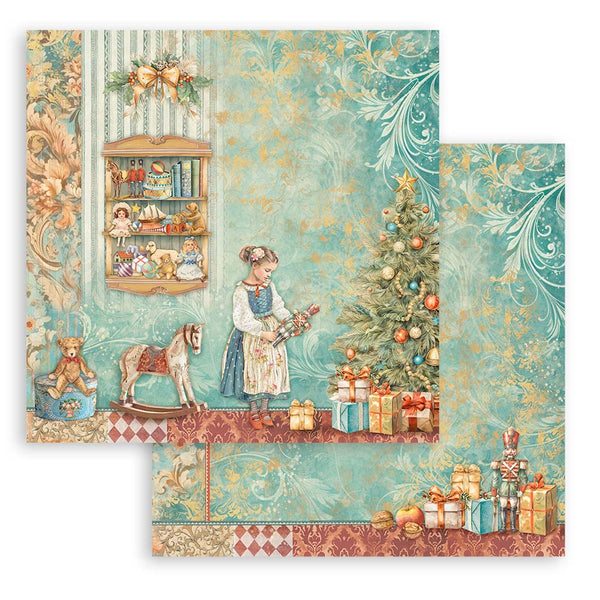 Stamperia Christmas THE NUTCRACKER 12x12 Double Faced Scrapbook Paper 10 PCS+Bonus #SBBL158