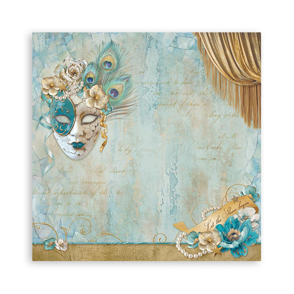 PRE-ORDER Stamperia MASQUERADE 12x12 Double Faced Scrapbook Paper 10 PCS+Bonus #SBBL165