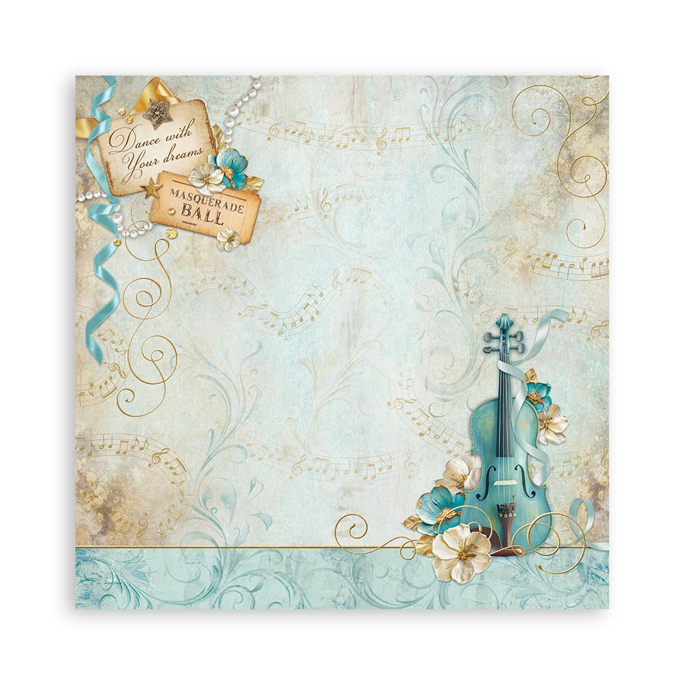 PRE-ORDER Stamperia MASQUERADE 12x12 Double Faced Scrapbook Paper 10 PCS+Bonus #SBBL165