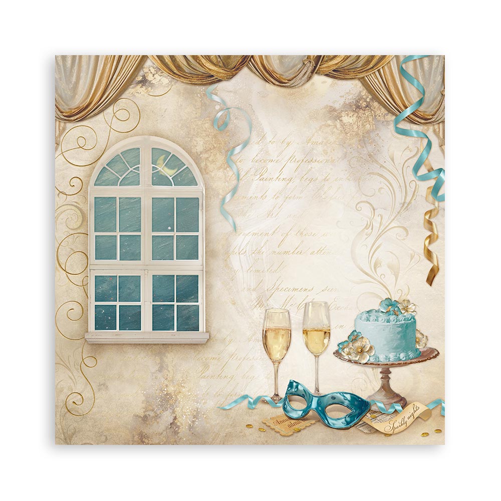 PRE-ORDER Stamperia MASQUERADE 12x12 Double Faced Scrapbook Paper 10 PCS+Bonus #SBBL165