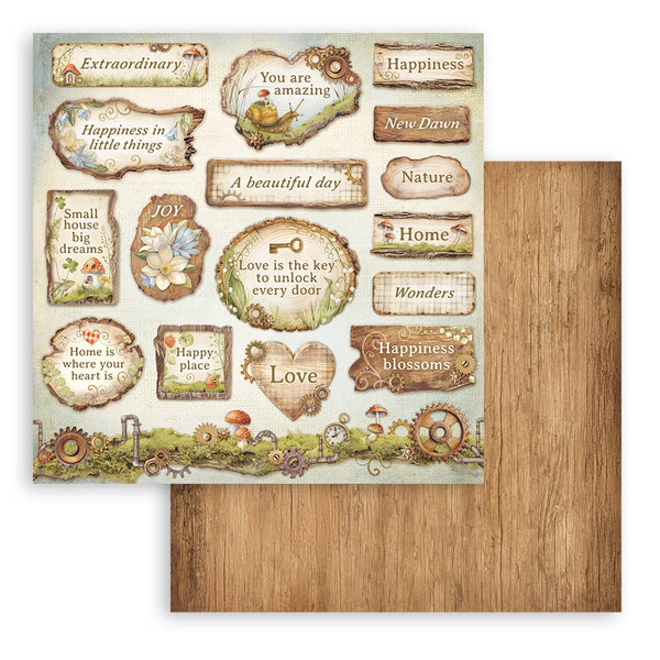 PRE-ORDER Stamperia HIDDEN GROVE 12x12 Double Faced Scrapbook Paper 10 PCS+Bonus #SBBL168