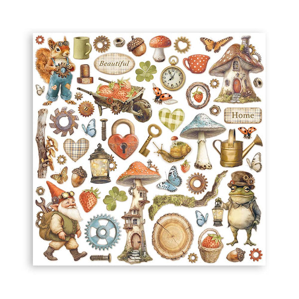 PRE-ORDER Stamperia HIDDEN GROVE 12x12 Double Faced Scrapbook Paper 10 PCS+Bonus #SBBL168