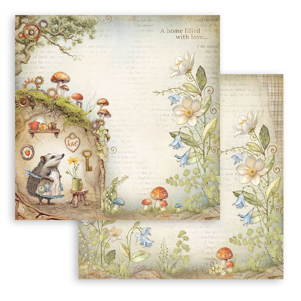 PRE-ORDER Stamperia HIDDEN GROVE 12x12 Double Faced Scrapbook Paper 10 PCS+Bonus #SBBL168