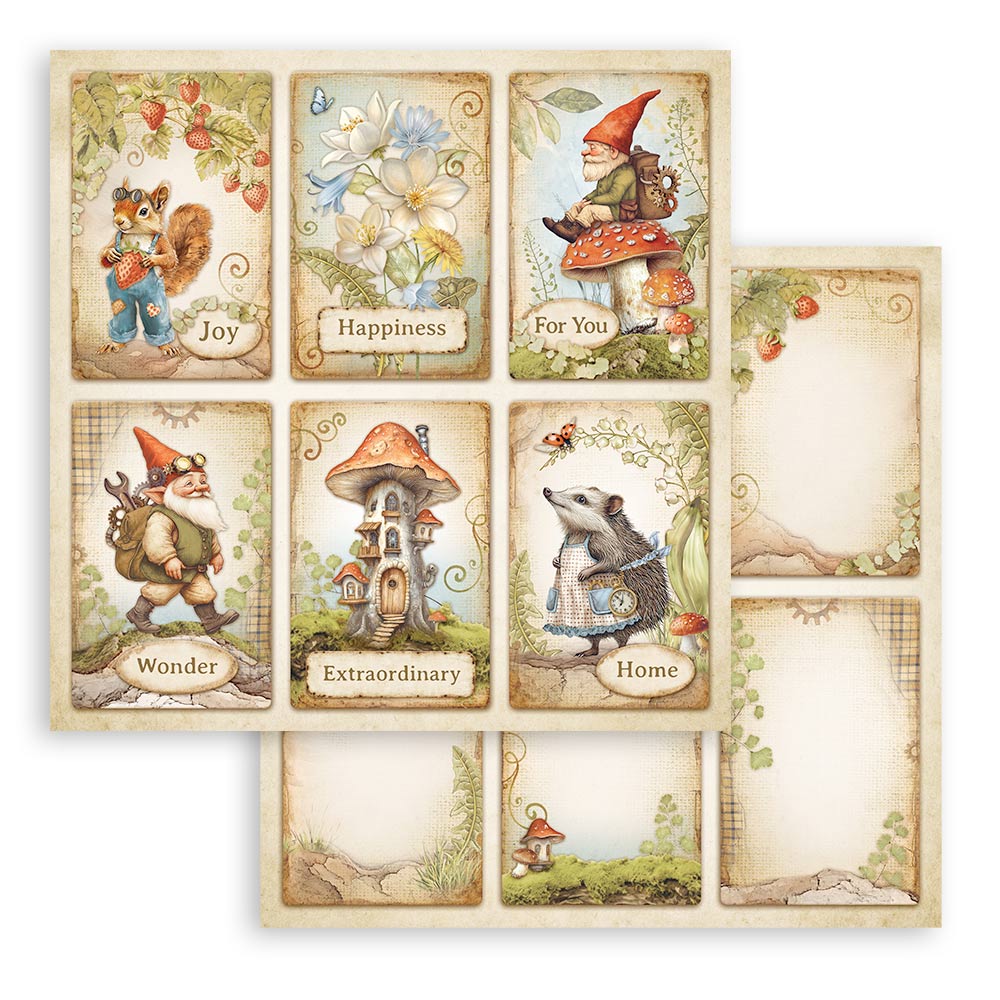 PRE-ORDER Stamperia HIDDEN GROVE 12x12 Double Faced Scrapbook Paper 10 PCS+Bonus #SBBL168