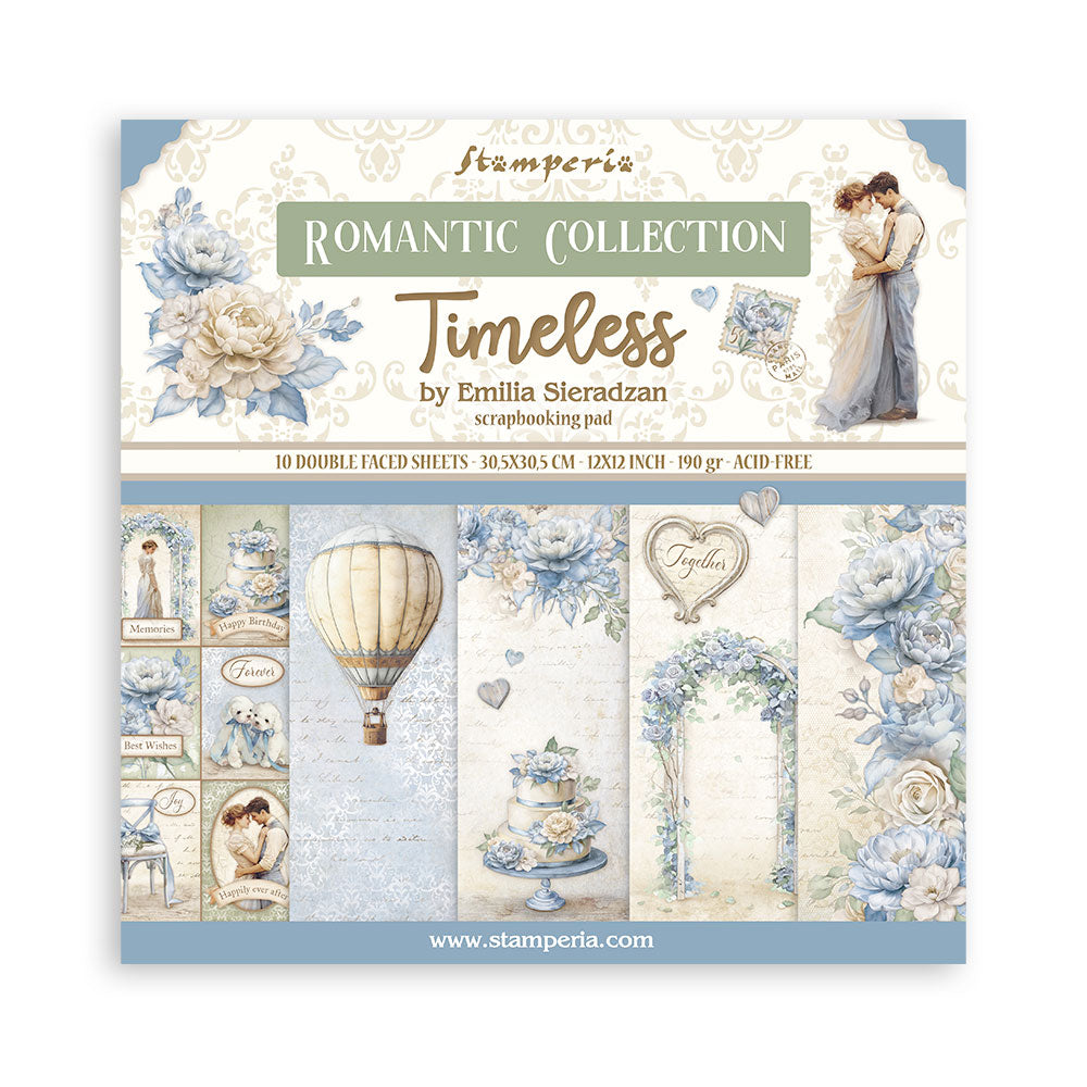Stamperia TIMELESS 12x12 Double Faced Scrapbook Paper 10 PCS+Bonus #SBBL171