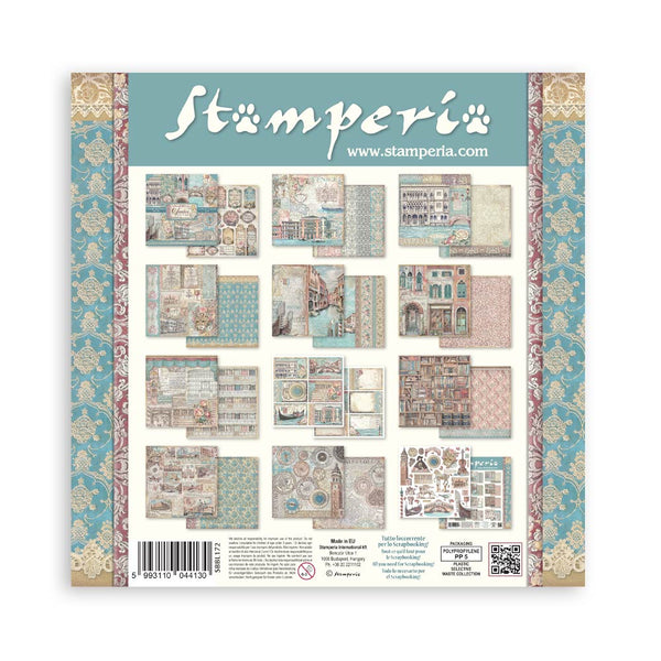 Stamperia VENICE CITY OF ART 12x12 Double Faced Scrapbook Paper 10 PCS+Bonus #SBBL172