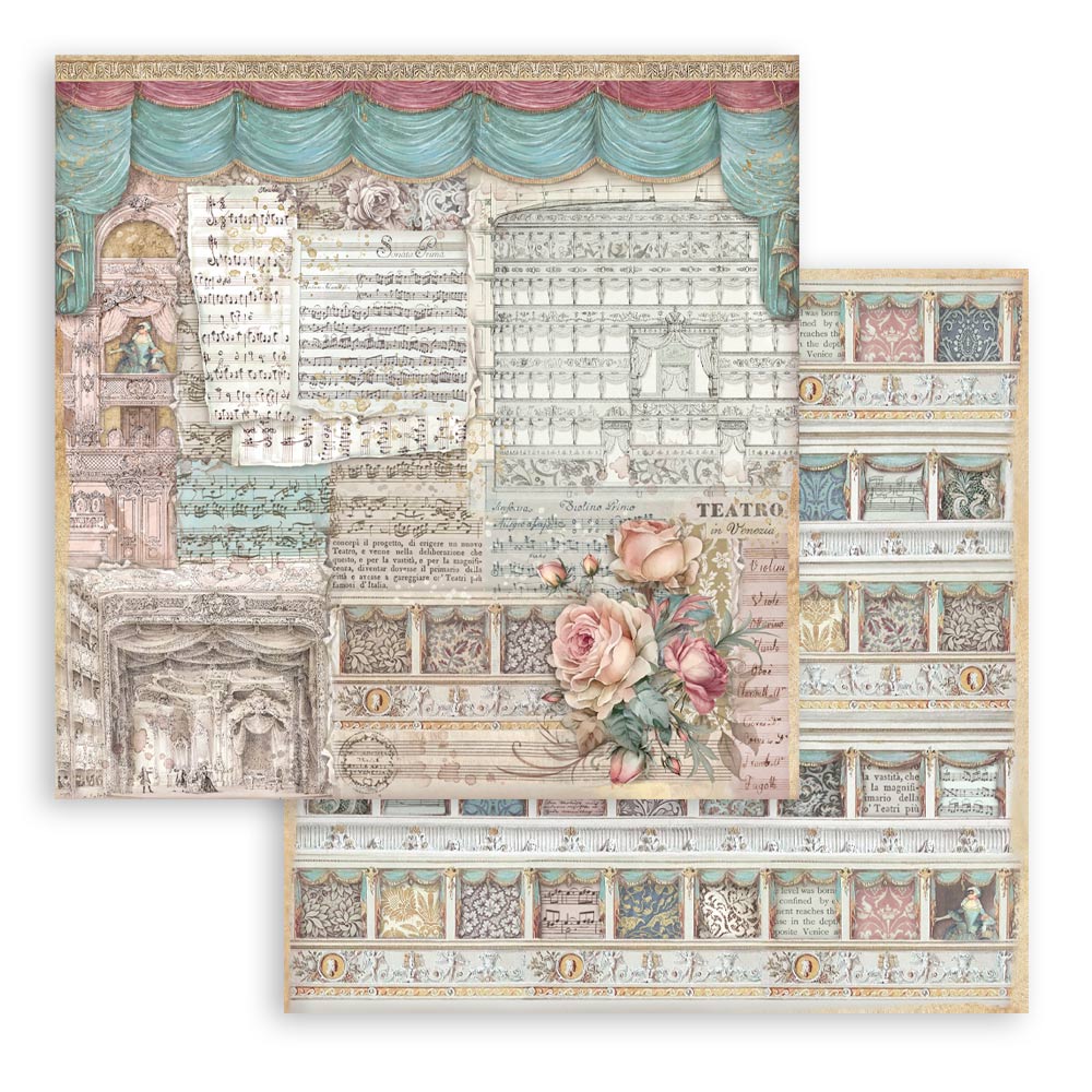 Stamperia VENICE CITY OF ART 12x12 Double Faced Scrapbook Paper 10 PCS+Bonus #SBBL172