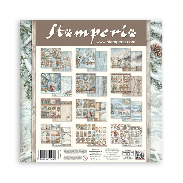 Stamperia THE OWL'S HOUSE Christmas 12x12 Double Faced Scrapbook Paper 10 PCS+Bonus #SBBL174