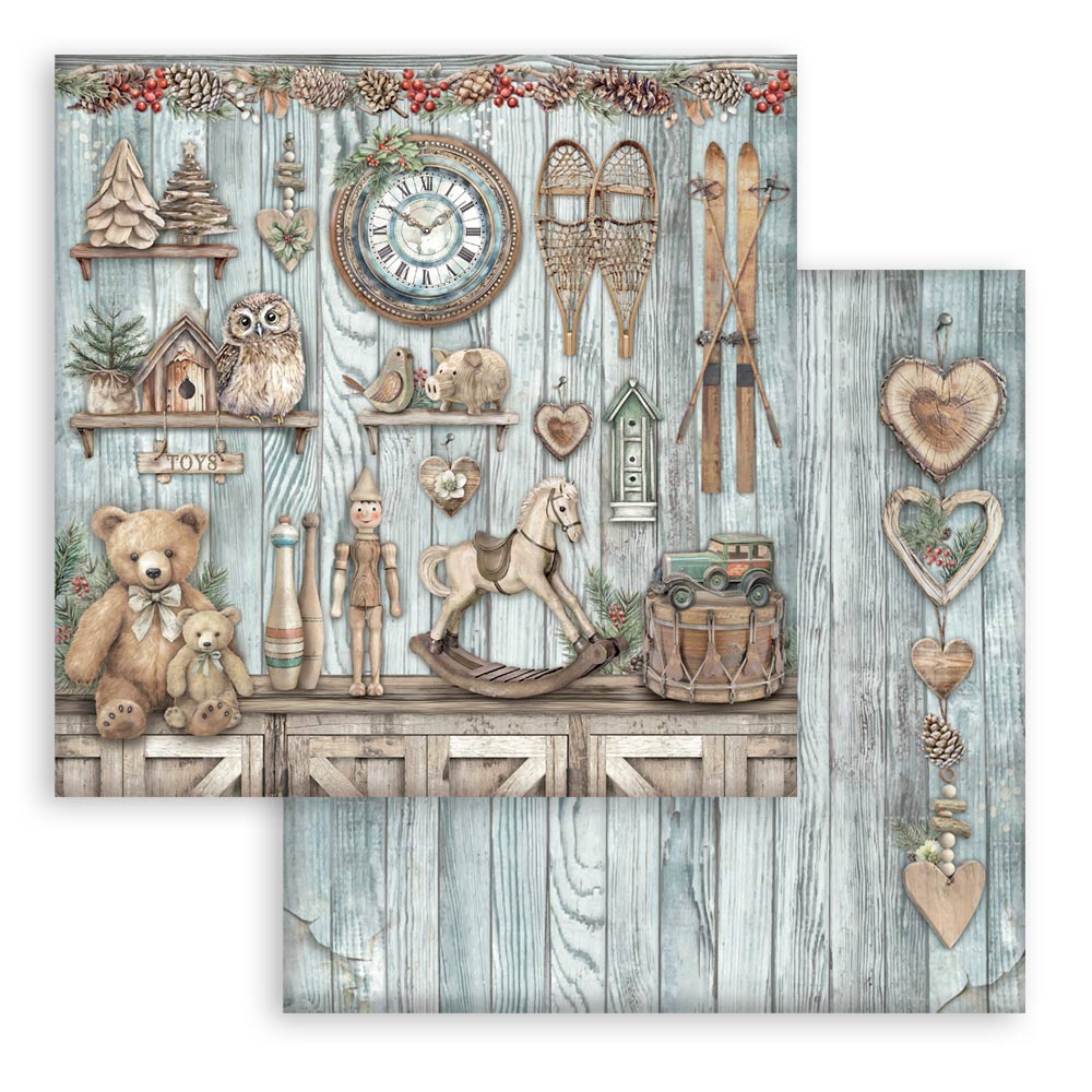 Stamperia THE OWL'S HOUSE Christmas 12x12 Double Faced Scrapbook Paper 10 PCS+Bonus #SBBL174