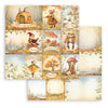 Stamperia WHISPERING WOODS 12x12 Double Faced Scrapbook Paper 10 PCS+Bonus #SBBL175