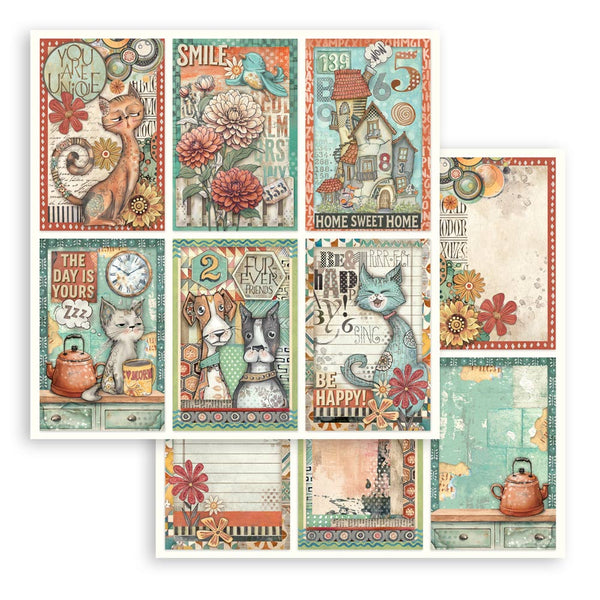 Stamperia FURRY FRIENDS 12x12 Double Faced Scrapbook Paper 10 PCS+Bonus #SBBL176