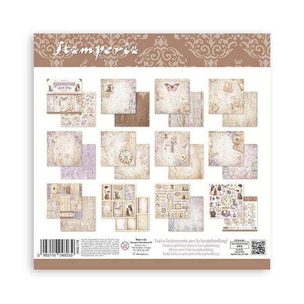 Stamperia QUIET DAYS 12x12 Double Faced Scrapbook Paper 10 PCS+Bonus #SBBL178